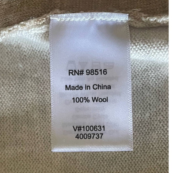 Coldwater Creek Womens Wool Cardigan Open Front Size XS Cream Tan - Picture 5 of 8